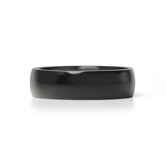 Black Stainless Steel Blank Ring.