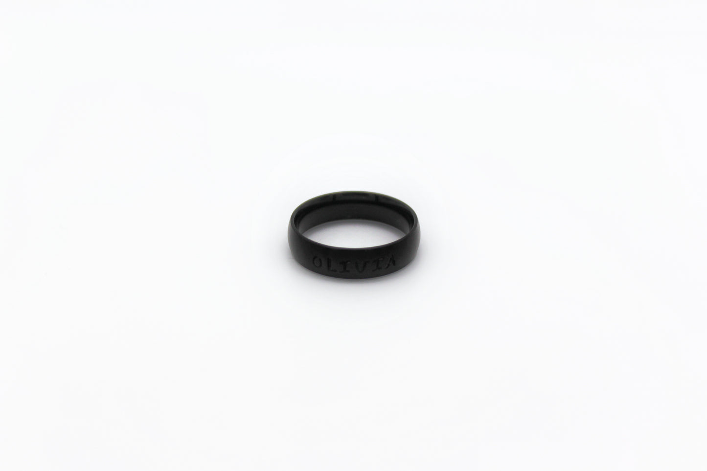 Black Stainless Steel Blank Ring.